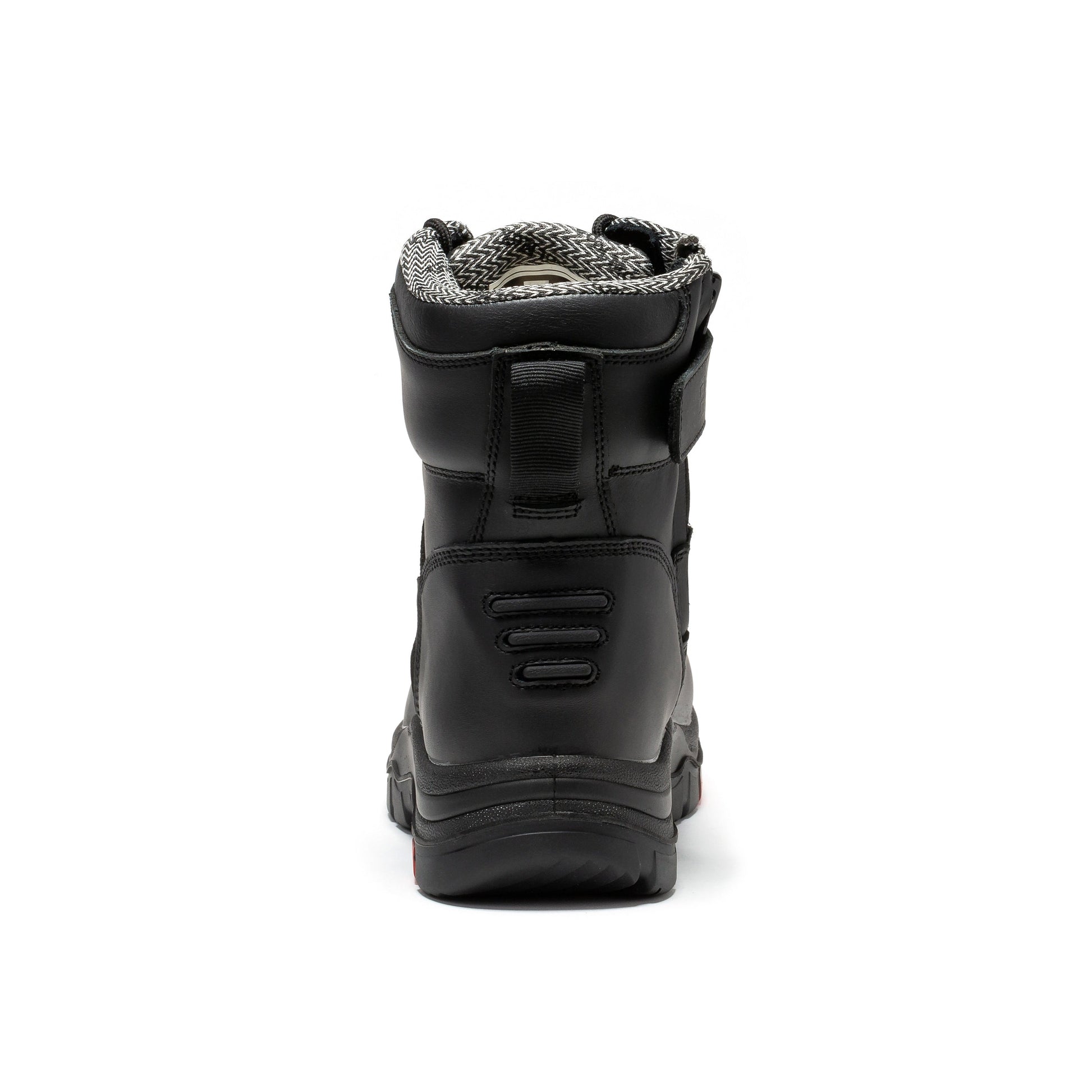 ROCKROOSTER Roslyn Black 7 inch Zip-sided Composite Toe Leather Work Boots CP245Z Rock Rooster Footwear Inc