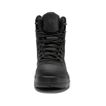 ROCKROOSTER Stowe Black 7 inch Composite Toe Leather Work Boots CP212BK Rock Rooster Footwear Inc