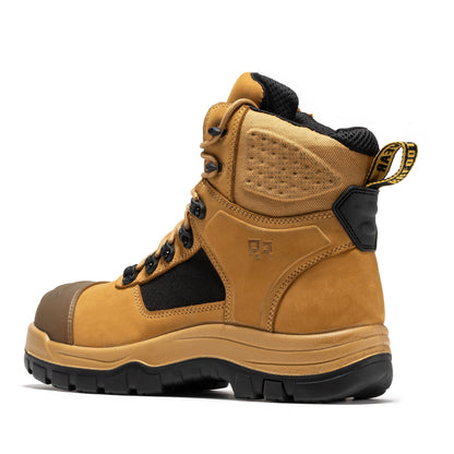 ROCKROOSTER Stowe Black 7 inch Composite Toe Leather Work Boots CP212BK Rock Rooster Footwear Inc
