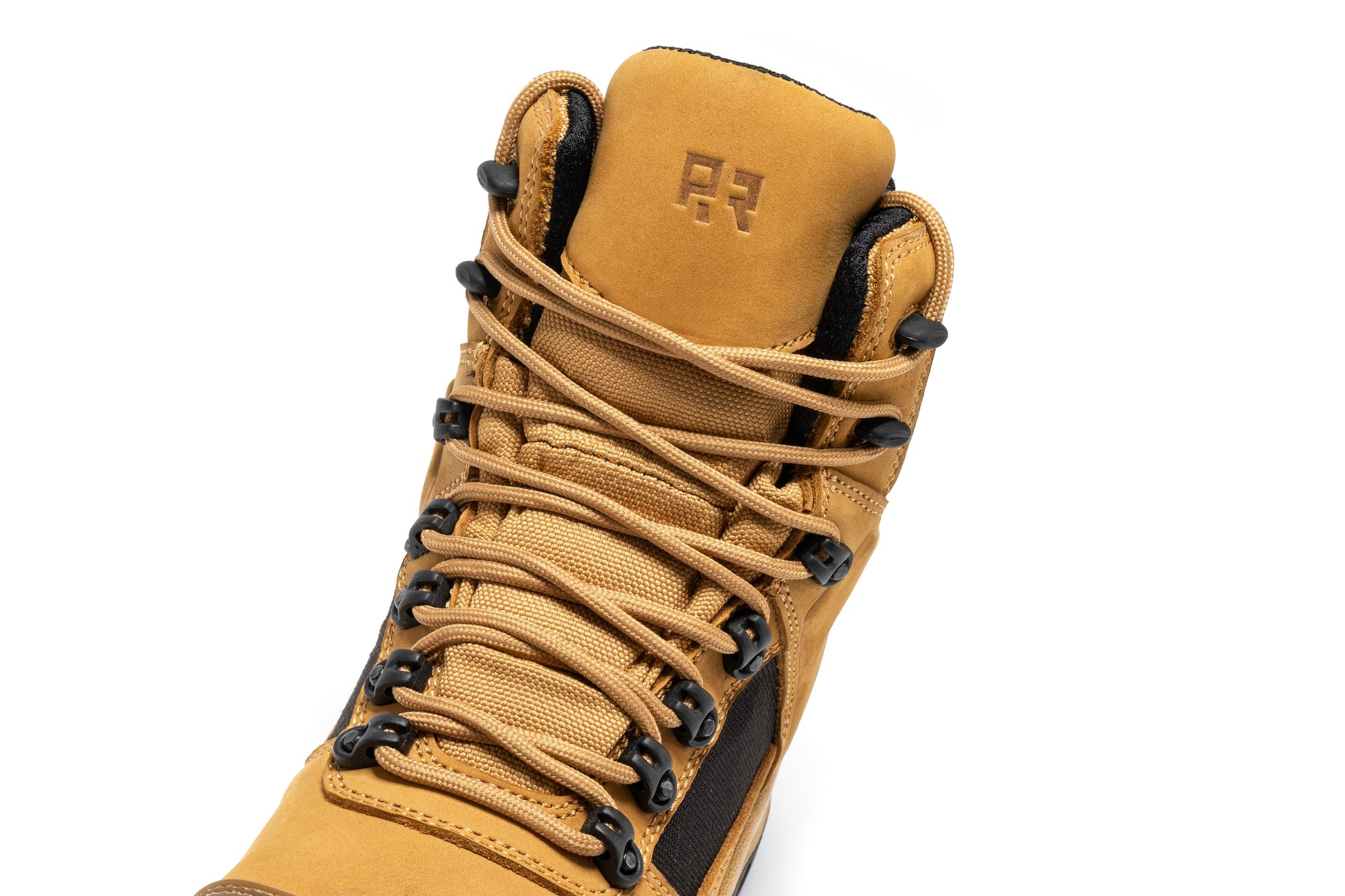 ROCKROOSTER Stowe Black 7 inch Composite Toe Leather Work Boots CP212BK Rock Rooster Footwear Inc