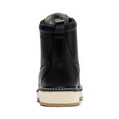 ROCKROOSTER Trinidad Men's 6 inch Black Steel Toe Wedge Work Boots SAP2301 Rock Rooster Footwear Inc