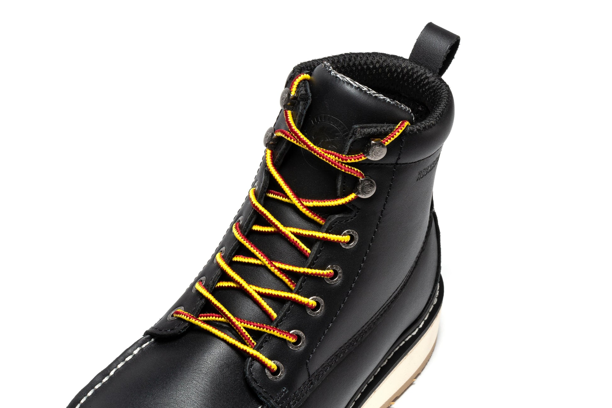 ROCKROOSTER Trinidad Men's 6 inch Black Steel Toe Wedge Work Boots SAP2301 Rock Rooster Footwear Inc