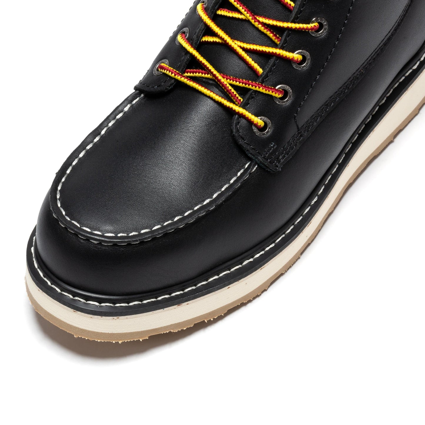 ROCKROOSTER Trinidad Men's 6 inch Black Steel Toe Wedge Work Boots SAP2301 Rock Rooster Footwear Inc