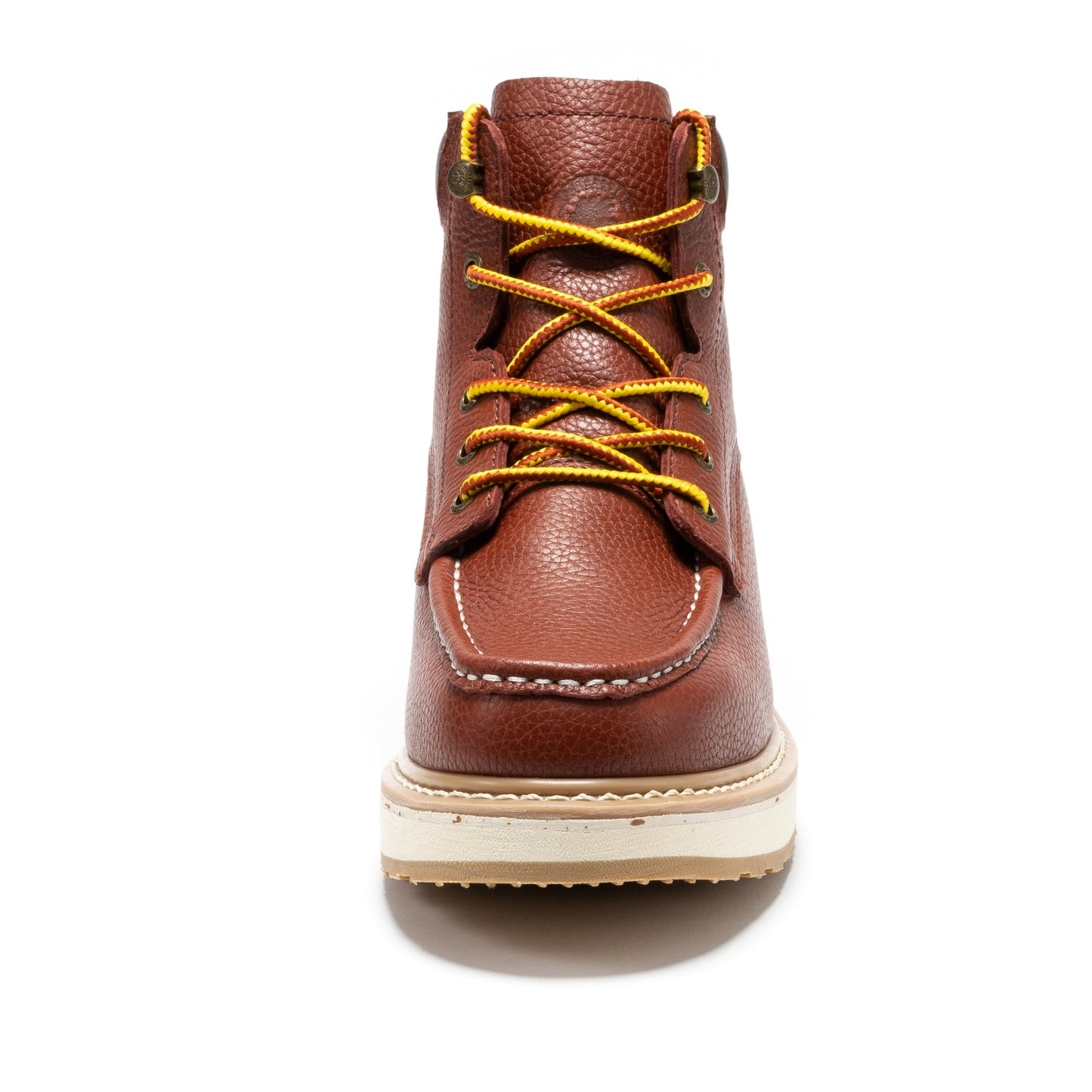 ROCKROOSTER Walker Men's 6 Inch Brown Soft Toe Wedge Work Boots SAP360 Rock Rooster Footwear Inc