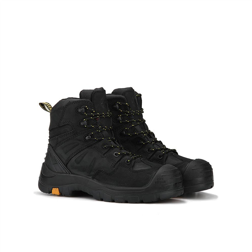 ROCKROOSTER Woodland Black 6 inch Composite Toe Leather Work Boots AK609 Rock Rooster Footwear Inc