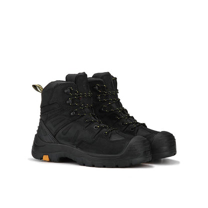 ROCKROOSTER Woodland Black 6 inch Composite Toe Leather Work Boots AK609 Rock Rooster Footwear Inc