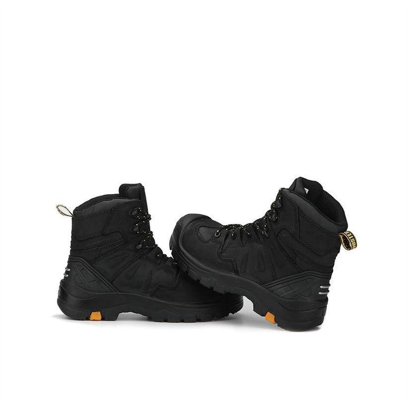 ROCKROOSTER Woodland Black 6 inch Composite Toe Leather Work Boots AK609 Rock Rooster Footwear Inc
