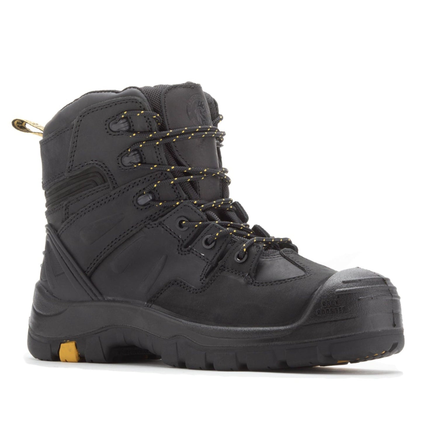 ROCKROOSTER Woodland Black 6 inch Composite Toe Leather Work Boots AK609 Rock Rooster Footwear Inc