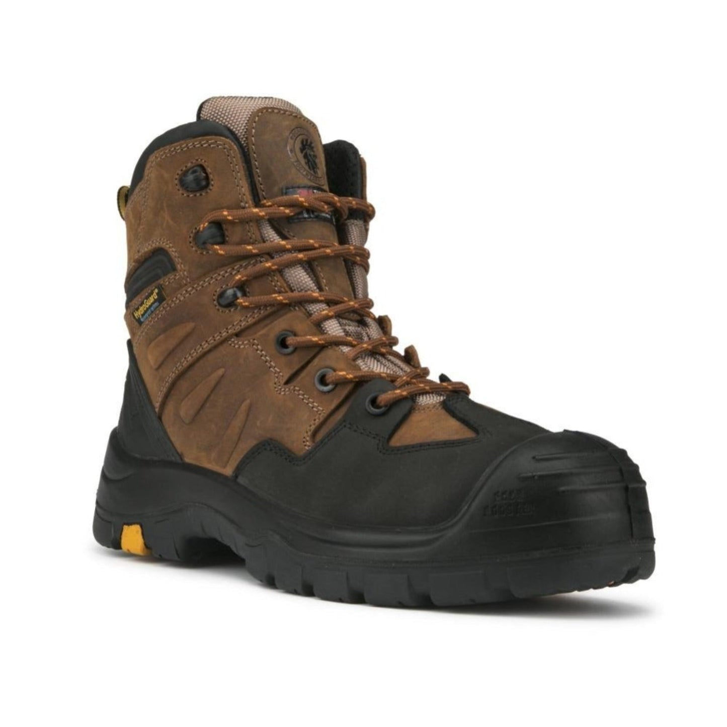 ROCKROOSTER Woodland Brown 6 inch Waterproof Safety Toe Leather Work Boots AK669 Rock Rooster Footwear Inc