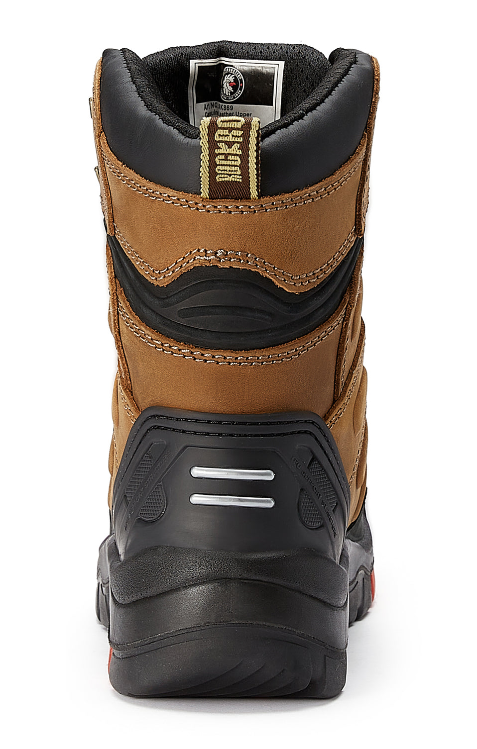 ROCKROOSTER Woodland Men's 8 inch Brown Work Boots, Composite Toe, Slip Resistant, Electrical Hazard Protection, Rubber outsole AK869 Rock Rooster Footwear Inc