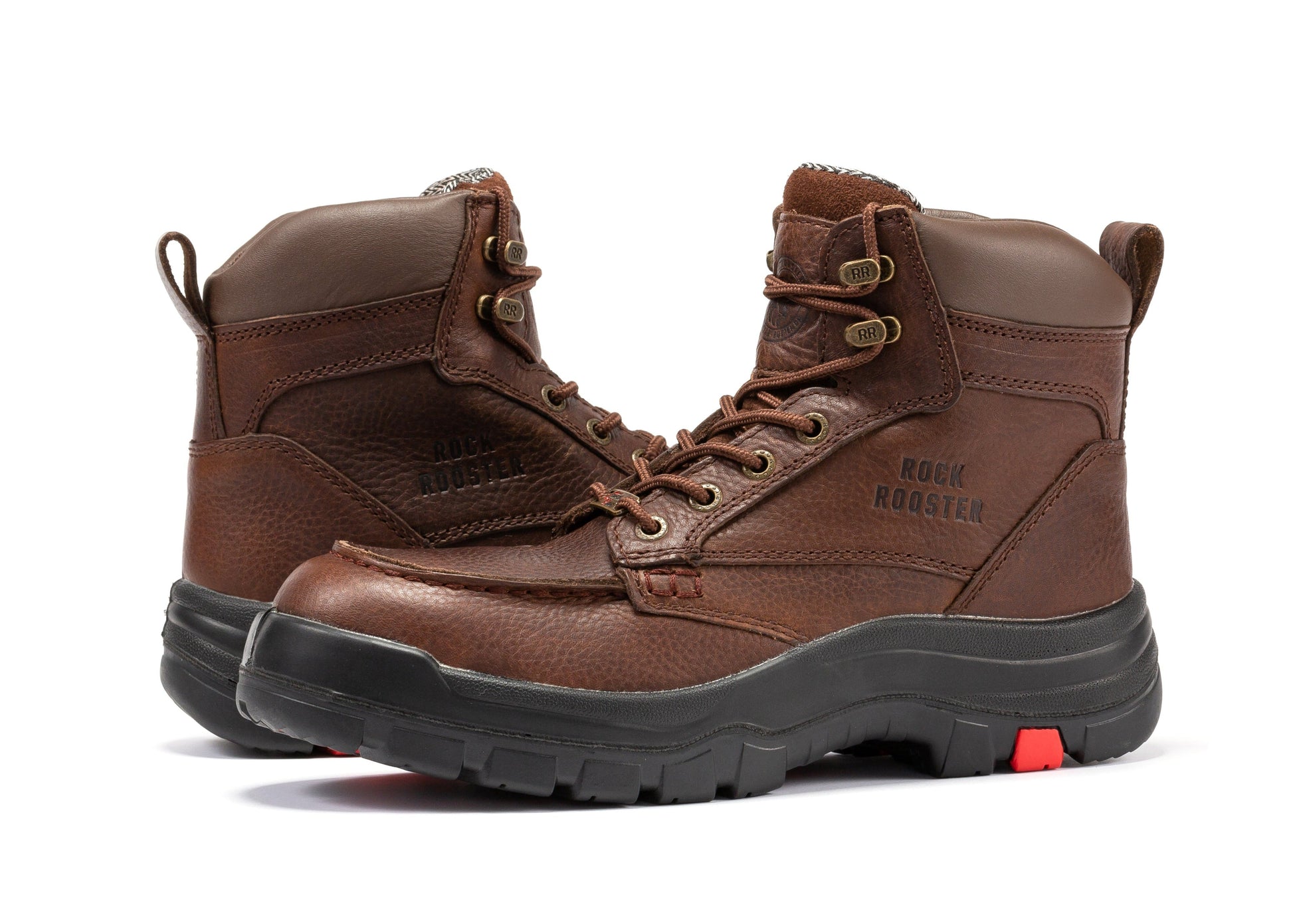 ROCKROOSTER Zumbro 6 inch Wide, Soft Toe, Rubber Outsole, EH Protection, ASTM 2892, Work Boots AK371 Rock Rooster Footwear Inc