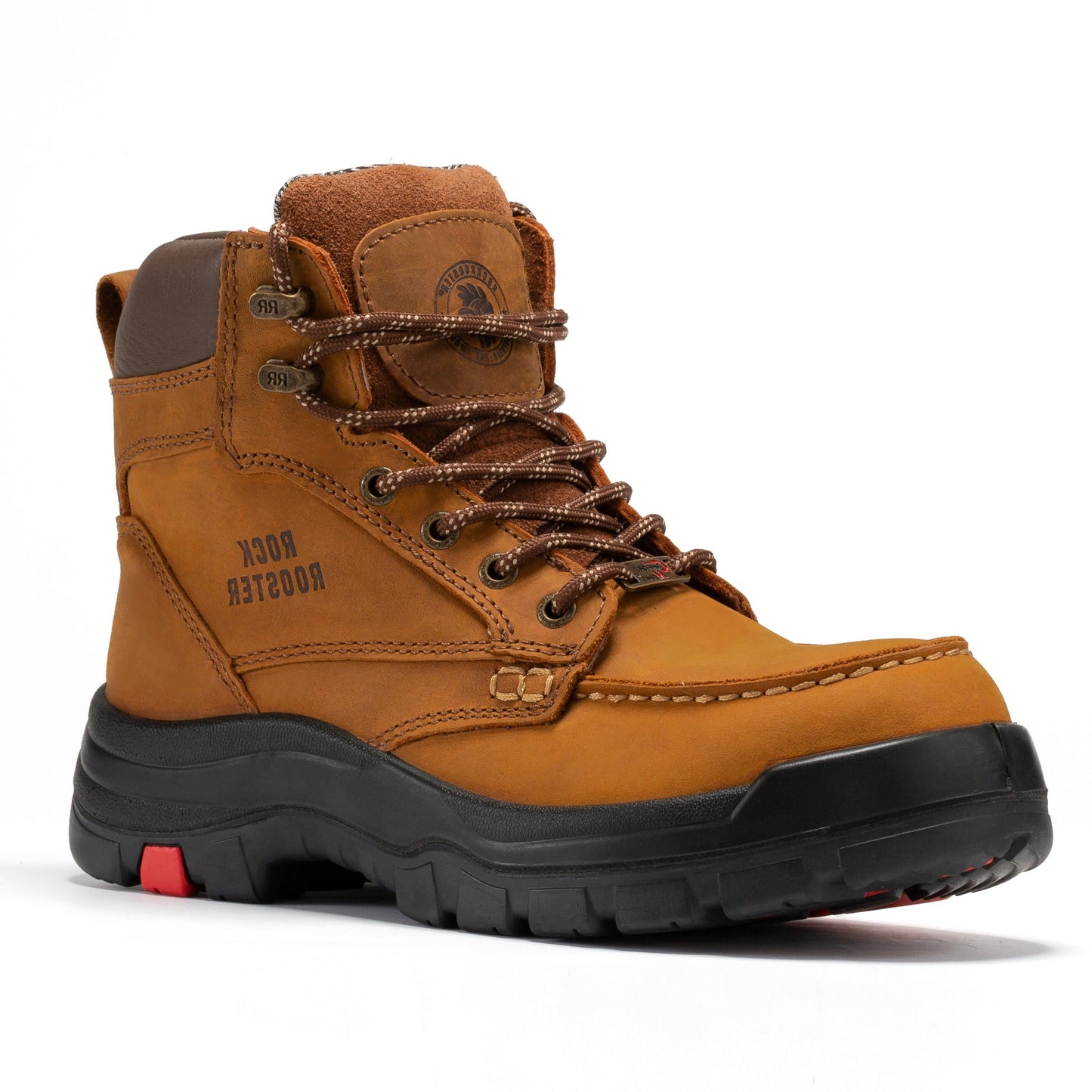 ROCKROOSTER Zumbro 6 inch Wide Steel Toe, Rubber Outsole, EH Protection,, ASTM 2413, Work Boots AK370 Rock Rooster Footwear Inc