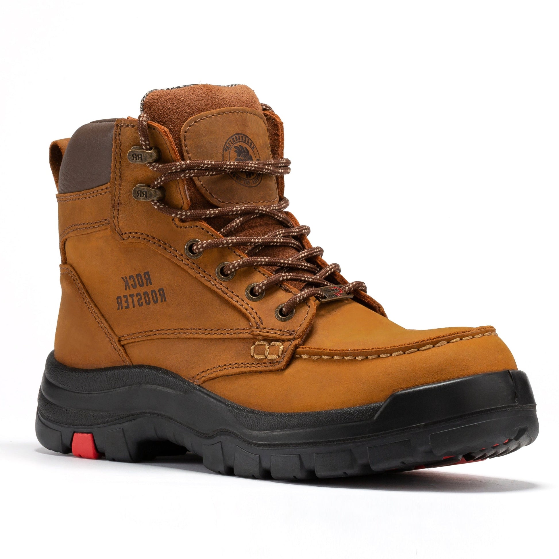 ROCKROOSTER Zumbro 6 inch Wide Steel Toe, Rubber Outsole, EH Protection,, ASTM 2413, Work Boots AK370 Rock Rooster Footwear Inc