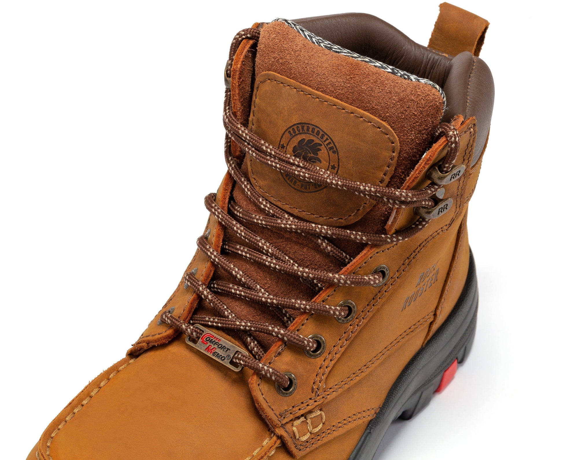 ROCKROOSTER Zumbro 6 inch Wide Steel Toe, Rubber Outsole, EH Protection,, ASTM 2413, Work Boots AK370 Rock Rooster Footwear Inc
