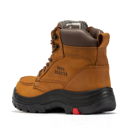 ROCKROOSTER Zumbro 6 inch Wide Steel Toe, Rubber Outsole, EH Protection,, ASTM 2413, Work Boots AK370 Rock Rooster Footwear Inc