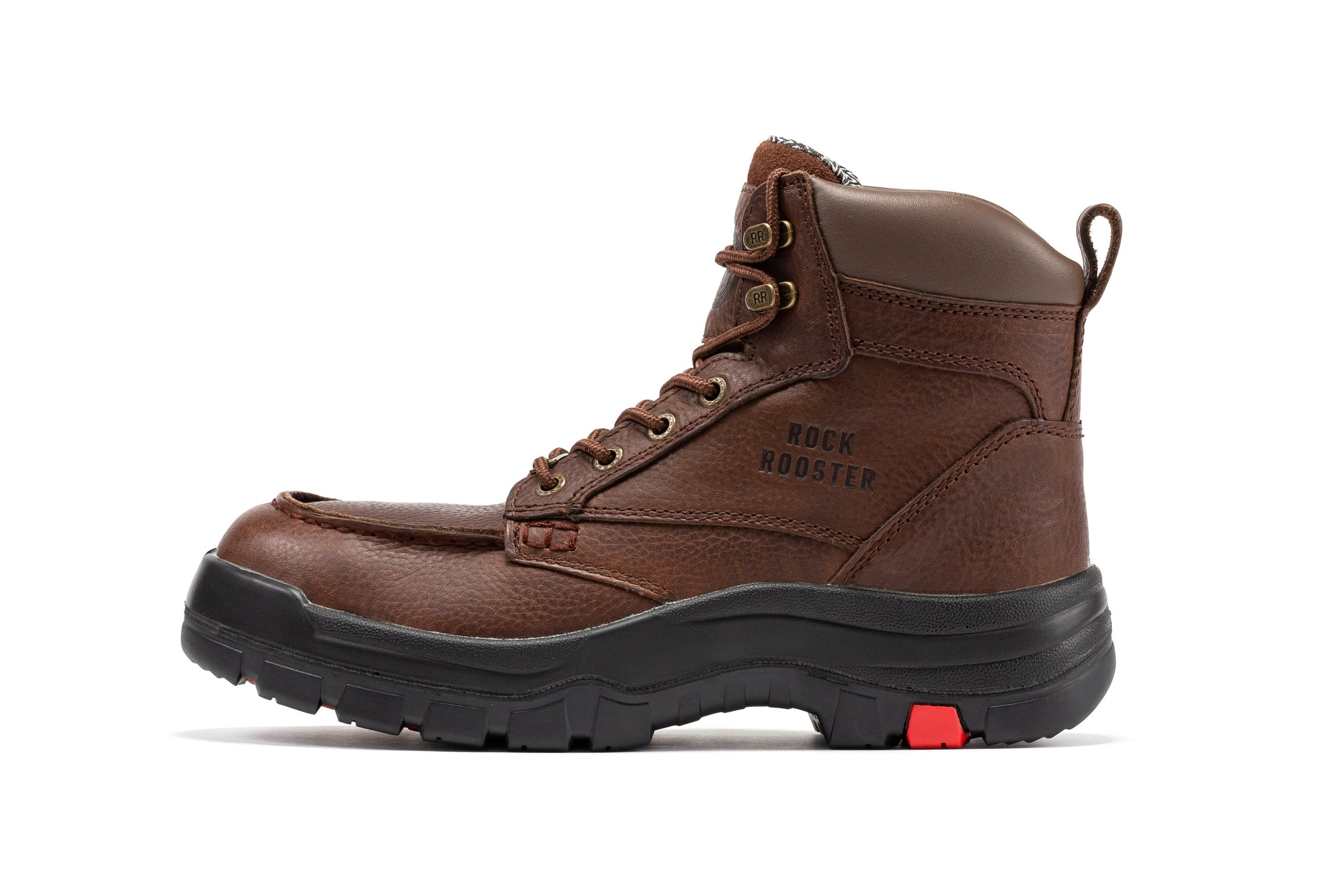 ROCKROOSTER  Zumbro 6 inch Wide Steel Toe, Waterproof Work Boots, Rubber Outsole, EH Protection, ASTM 2413, Work Boots AK372 Rock Rooster Footwear Inc