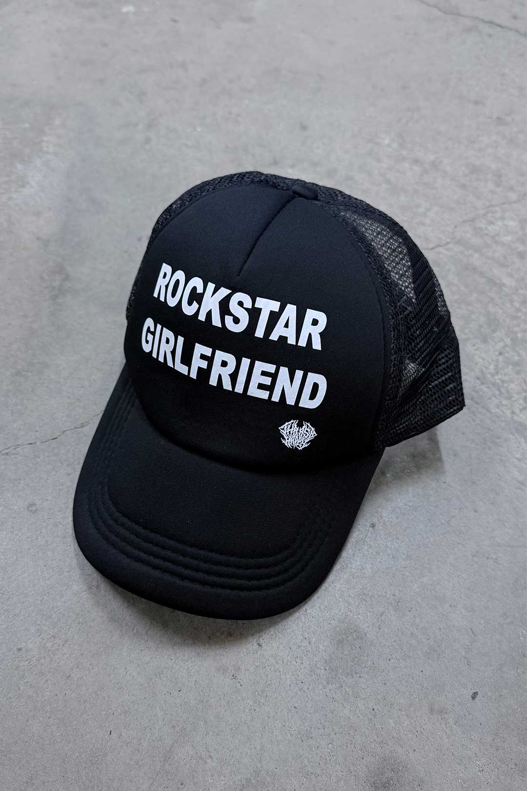 Rockstar Girlfriend Trucker Hat Thrash Happy