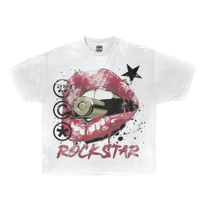 Rockstar Streetwear White Cotton Tee Casual Wardrobe Essential True To Size For Confident Everyday Style ArnukiClothing