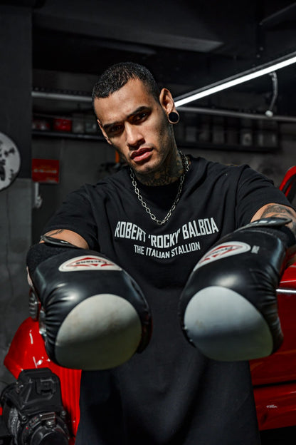 Champion's Spirit Men's Graphic Tee – Oversized Boxing-Inspired Streetwear Withinblack