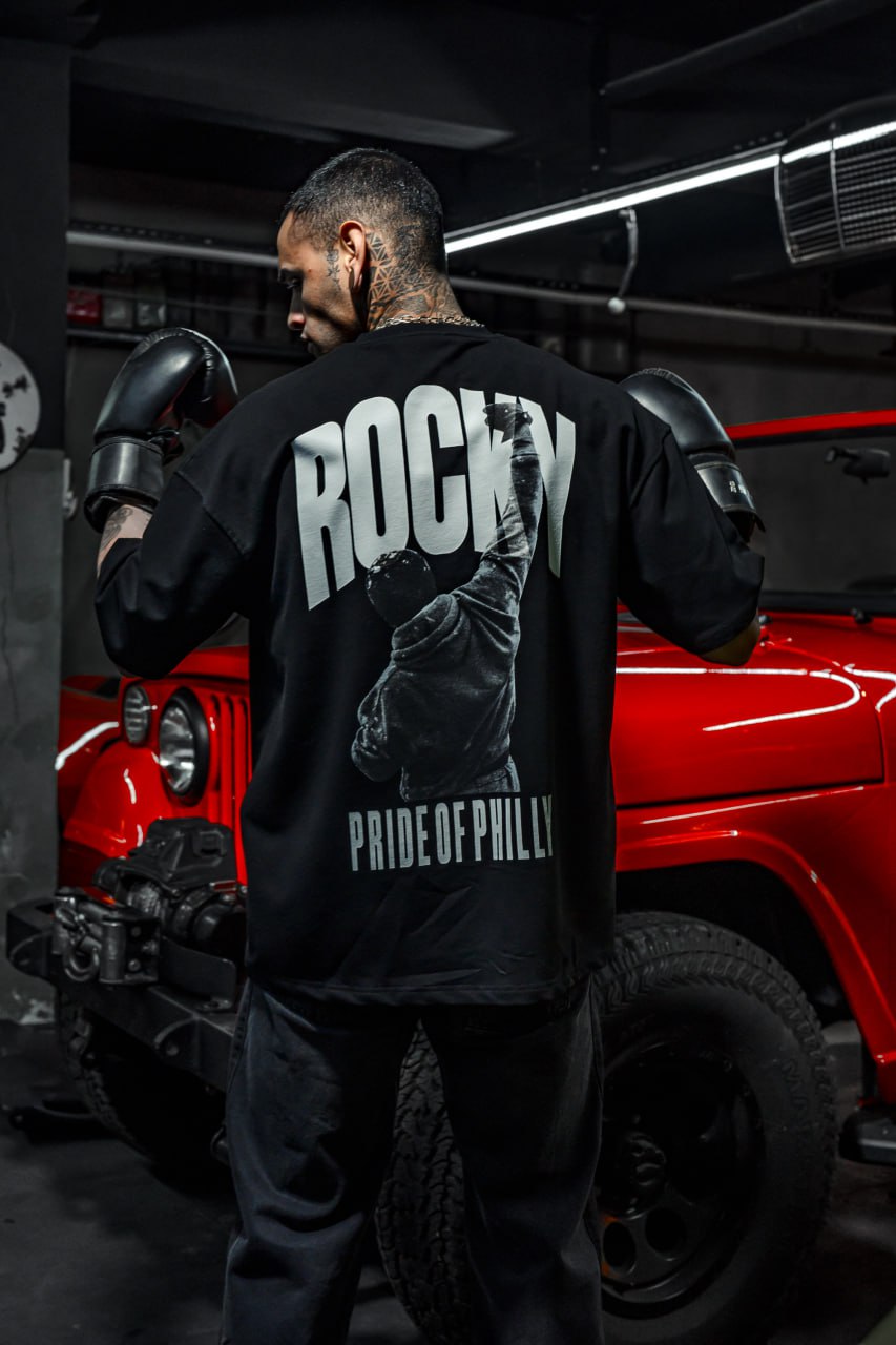 Champion's Spirit Men's Graphic Tee – Oversized Boxing-Inspired Streetwear Withinblack