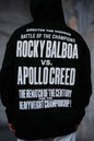 Oversize 'Rocky Balboa vs. Apollo Creed' Graphic Hoodie - Boxing Match Sweatshirt Withinblack