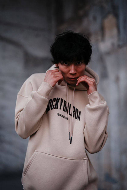 Oversize 'Rocky Balboa vs. Apollo Creed' Graphic Hoodie - Boxing Match Sweatshirt Withinblack