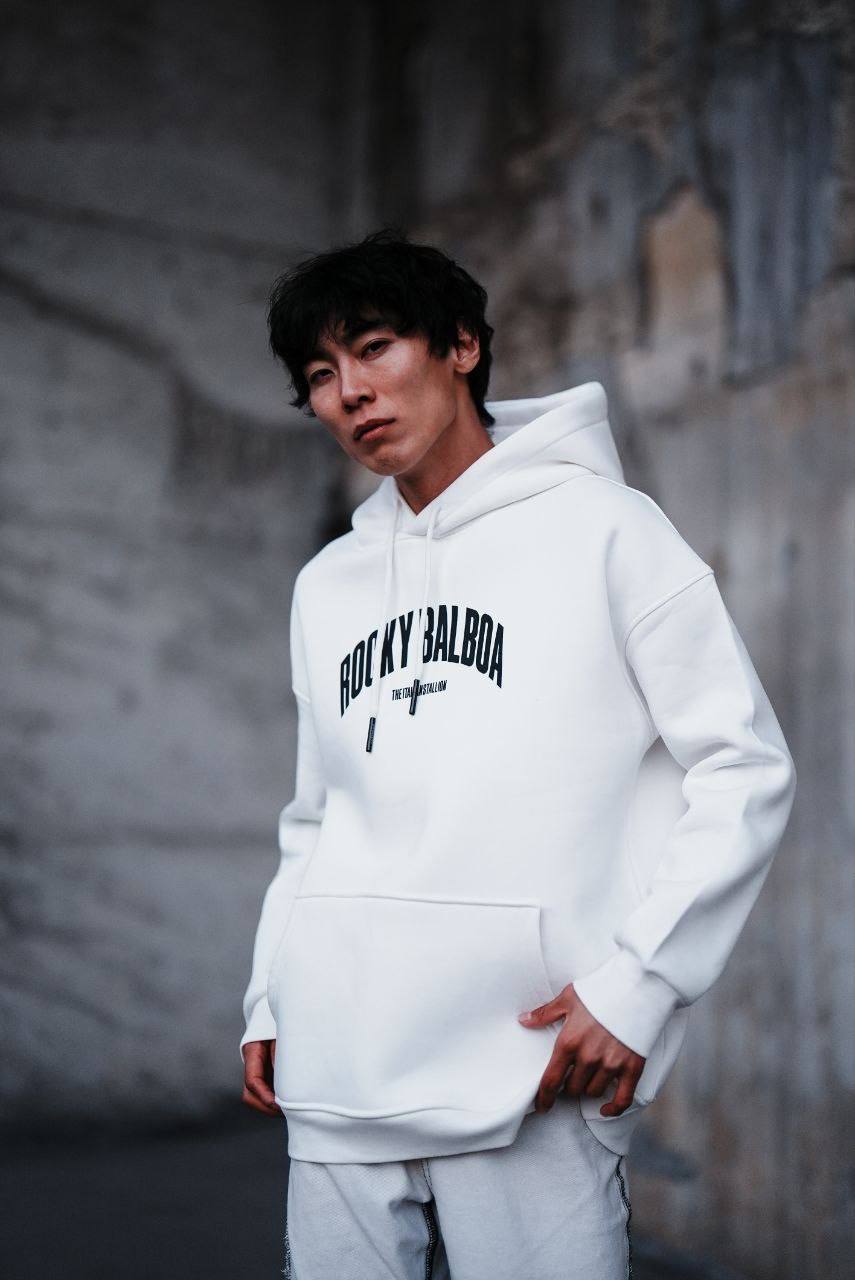 Oversize 'Rocky Balboa vs. Apollo Creed' Graphic Hoodie - Boxing Match Sweatshirt Withinblack