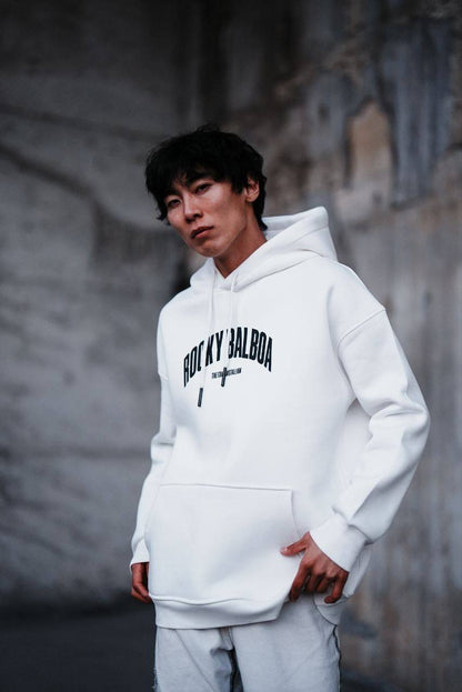 Oversize 'Rocky Balboa vs. Apollo Creed' Graphic Hoodie - Boxing Match Sweatshirt Withinblack