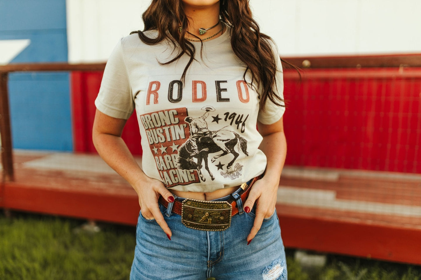 Bronc Bustin' Rodeo 1946 Graphic Tee Wild Junkie