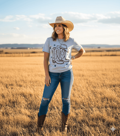 Star Spangled Boots Graphic Tee Wild Junkie
