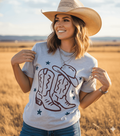 Star Spangled Boots Graphic Tee Wild Junkie