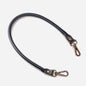 Rolled Elbow - Black Italian Leather Strap with Antique Brass Urban-Equestrian