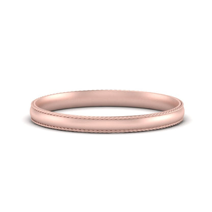 Rope Design Comfort Fit Mens Band Fascinating Diamonds