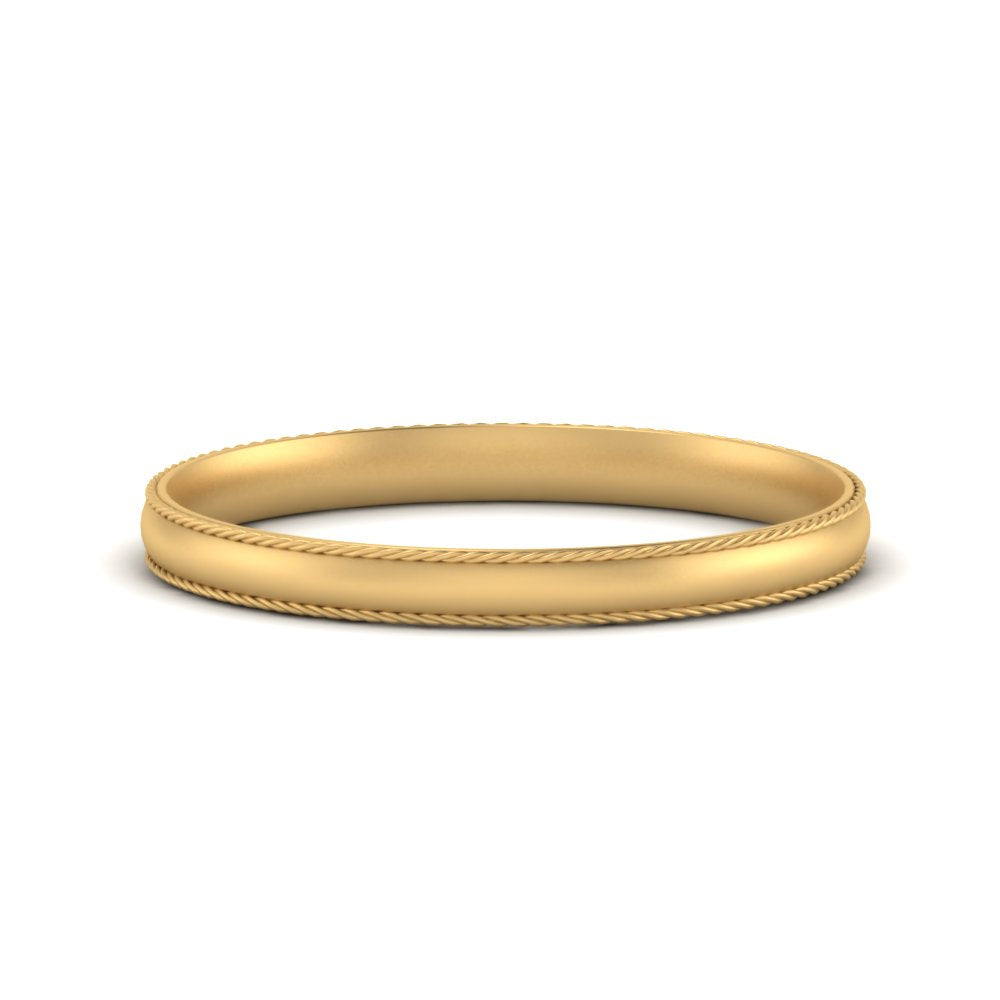 Rope Design Comfort Fit Mens Band Fascinating Diamonds
