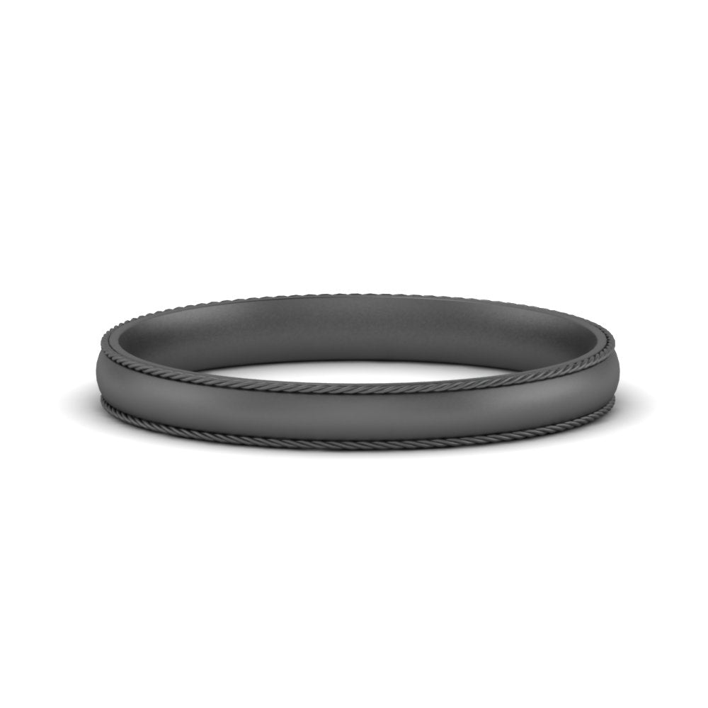 Rope Design Comfort Fit Mens Band Fascinating Diamonds