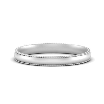 Rope Design Comfort Fit Mens Band Fascinating Diamonds