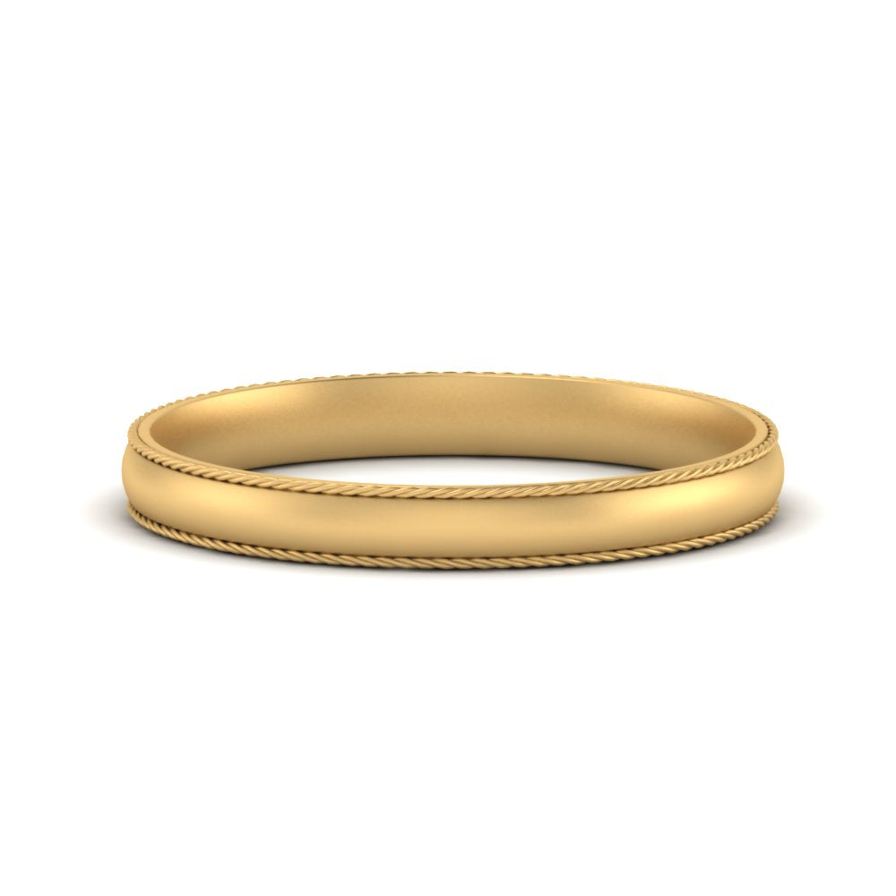 Rope Design Comfort Fit Mens Band Fascinating Diamonds