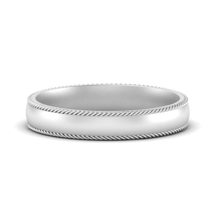 Rope Design Comfort Fit Mens Band Fascinating Diamonds