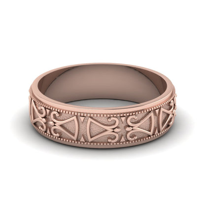 Antique Design Wedding Band Fascinating Diamonds