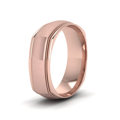 Rose Gold Milgrain Square Band Ring Fascinating Diamonds