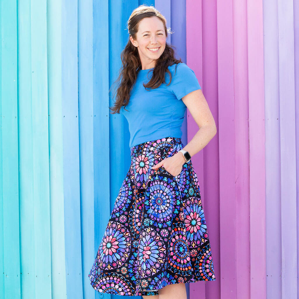 Adult "Windows Upgrade" Stained Glass Skirt With Pockets Princess Awesome & Boy Wonder