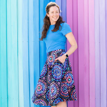 Adult "Windows Upgrade" Stained Glass Skirt With Pockets Princess Awesome & Boy Wonder