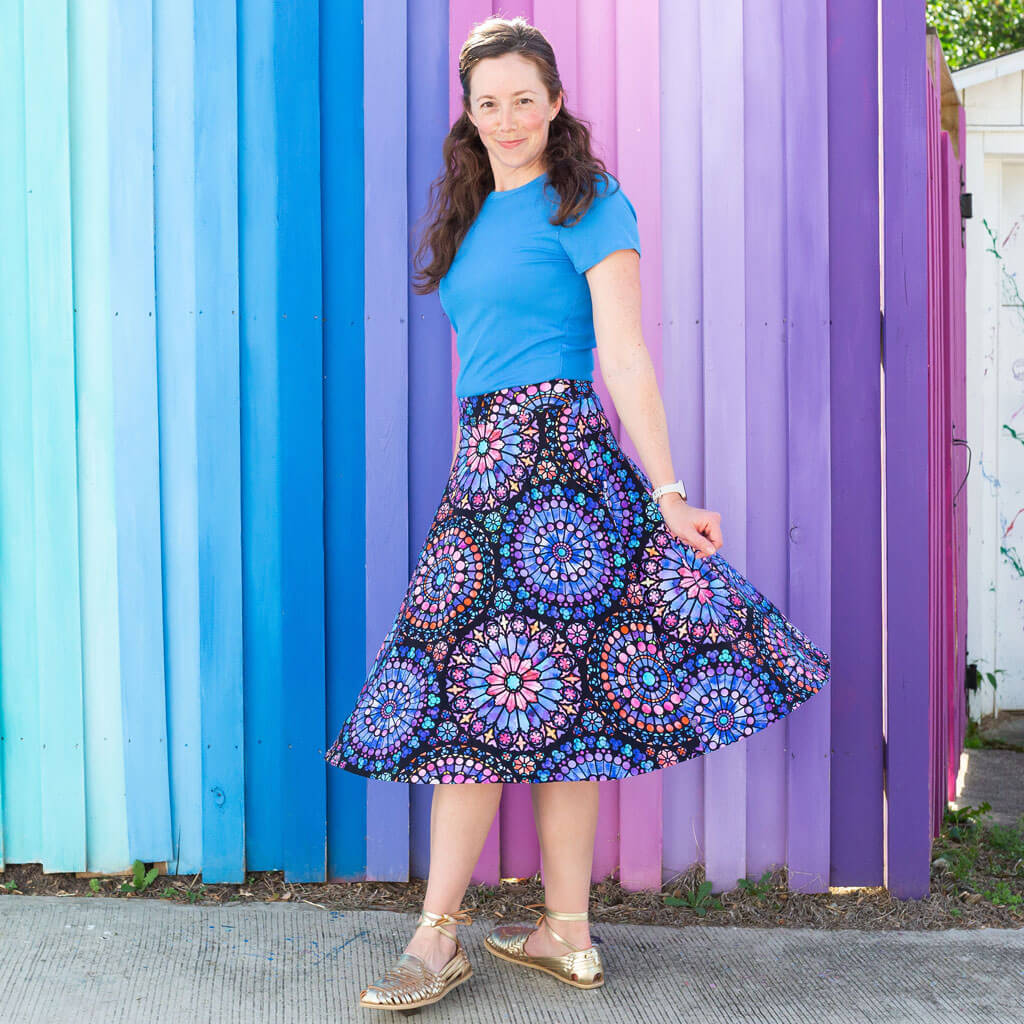 Adult "Windows Upgrade" Stained Glass Skirt With Pockets Princess Awesome & Boy Wonder