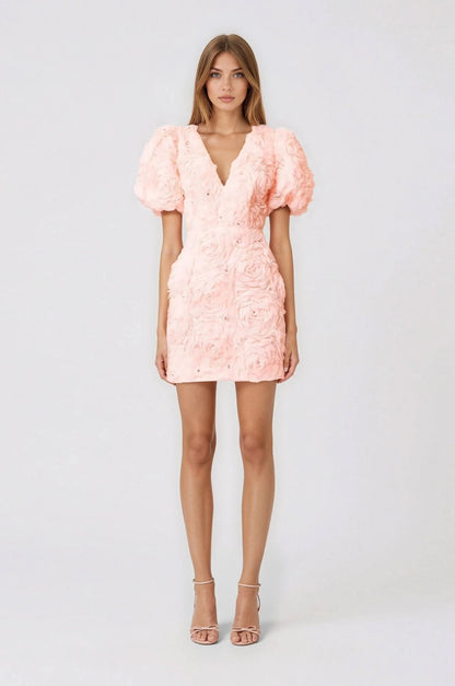 Rosella 3D Mini Dress – Pink XO, Tina