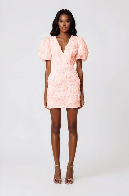 Rosella 3D Mini Dress – Pink XO, Tina
