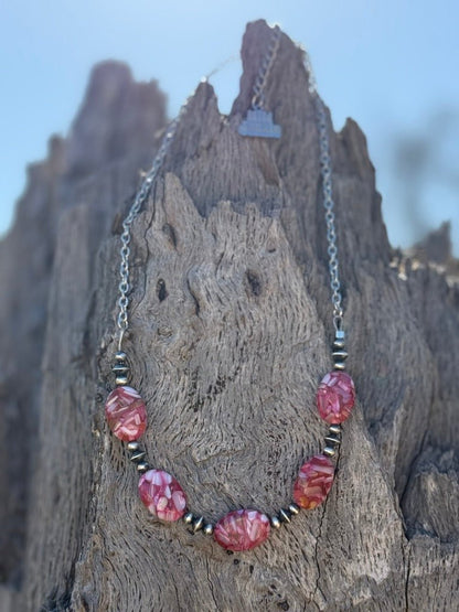 Rosewood Mosaic Beaded Chain Necklace Wild Junkie