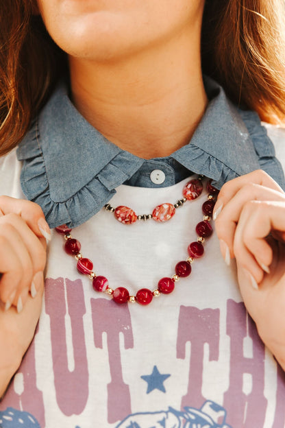 Rosewood Mosaic Beaded Chain Necklace Wild Junkie