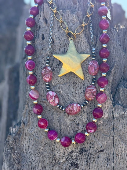 Rosewood Mosaic Beaded Chain Necklace Wild Junkie