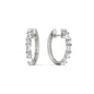 Round And Baguette Huggie Earrings Fascinating Diamonds