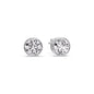 Round Cut Stud Bezel Set Earring Fascinating Diamonds